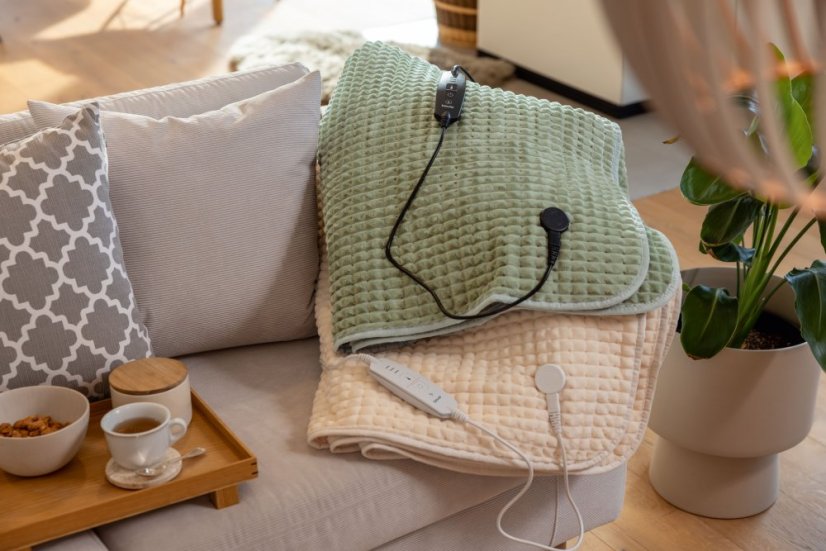 Vyhrievacia deka BEURER HD 72 Waffle Sage Green