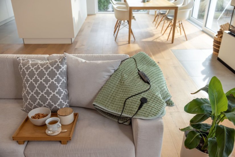 Vyhrievacia deka BEURER HD 72 Waffle Sage Green