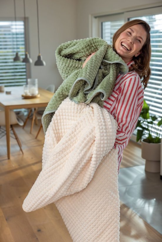Vyhrievacia deka BEURER HD 72 Waffle Sage Green