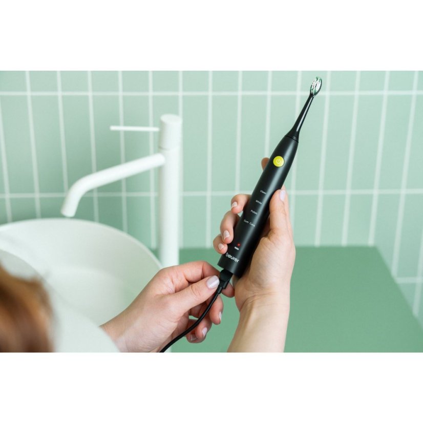 Sonická zubná kefka BEURER SC 30 Jet Black Green Planet