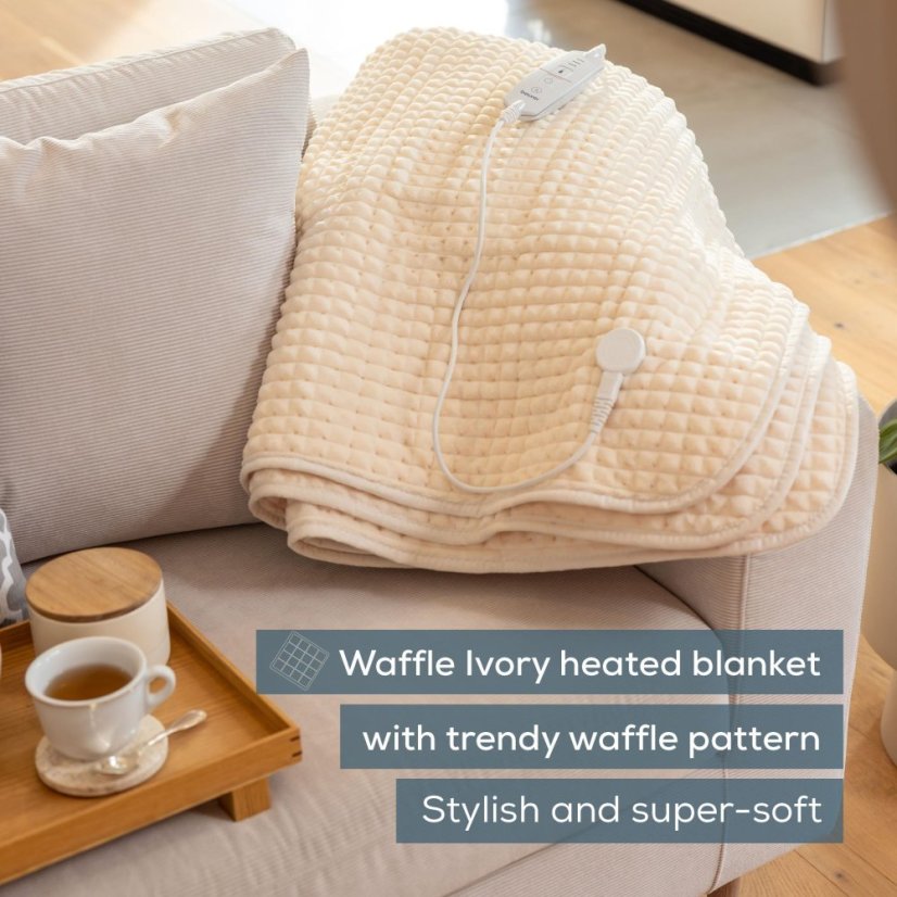 Vyhrievacia deka BEURER HD 72 Waffle Ivory
