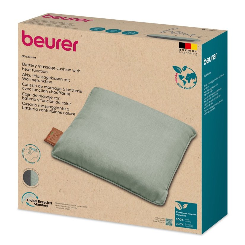 Masážny Shiatsu vankúš BEURER MG 139 Mint