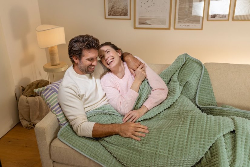 Vyhrievacia deka BEURER HD 72 Waffle Sage Green